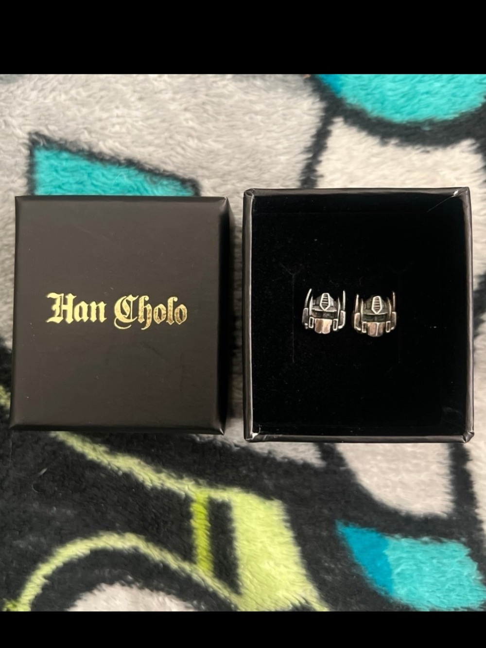 Transformers Optimus Prime Han Cholo .925 silver post earrings READ